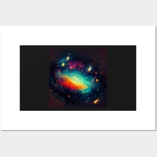 Galaxy Painting Posters and Art